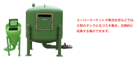 密閉式専用収集タンク